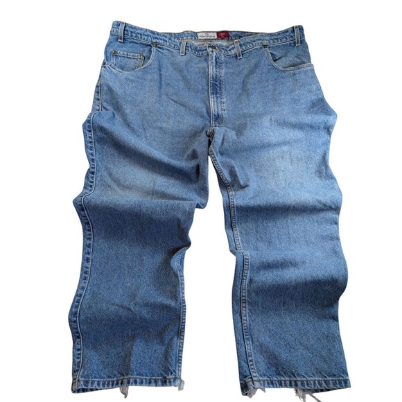 Levis Vintage Distressed Jeans 545 Mens 50X30 Loose Fit Blue Denim Big & Tall - Picture 1 of 8